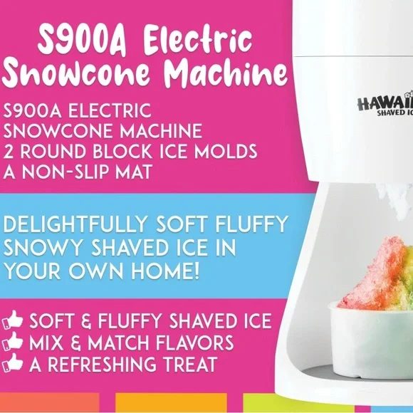 Hawaiian Shaved Ice Snow Cone Machine - Picture 4 of 6